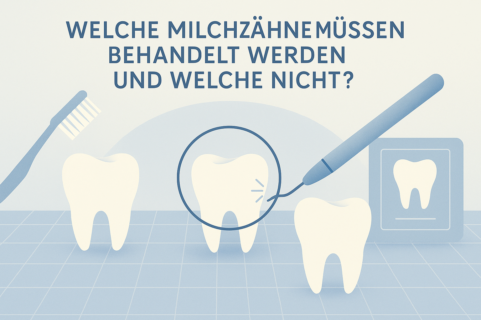 Erfahren Sie, wann Milchzähne behandelt werden müssen und wann nicht. Moderne Kinderzahnheilkunde, schonende Methoden und Tipps für Eltern
